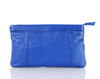 Electric Blue Leather Clutch
