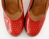 40's Cherry Red Patent Wedges 5.5