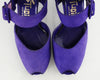 70s Royal Purple Suede Platform Heels 6.5