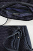 HALSTON Leather + Knit Slouchy Shoulder Bag