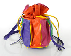 Multi-Colored Leather Satchel Bag