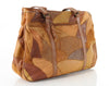 Huge Brown Leather Patchwork Shoulder Bag