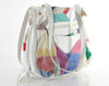 80s Colorful Rainbow Patchwork Bucket Bag