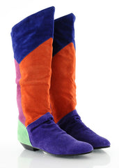 Colorblock Suede Pirate Boots 6