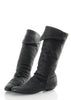 80s Black Leather Pirate Boots 8
