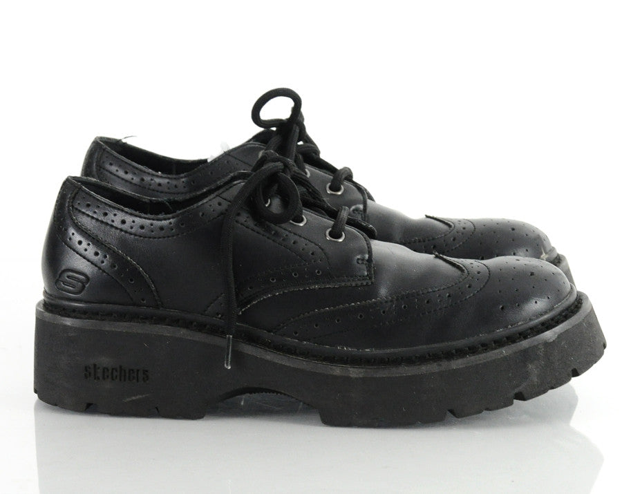 90s Sketchers Lace Up Leather Chunky Shoes 9