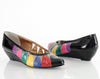80s Rainbow Snakeskin Wedge Heels 9.5 10